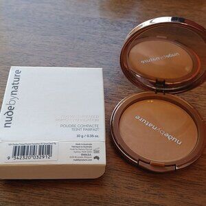 NUDE BY NATURE Flawless Pressed Powder Foundation W7 Spiced Sand BNIP